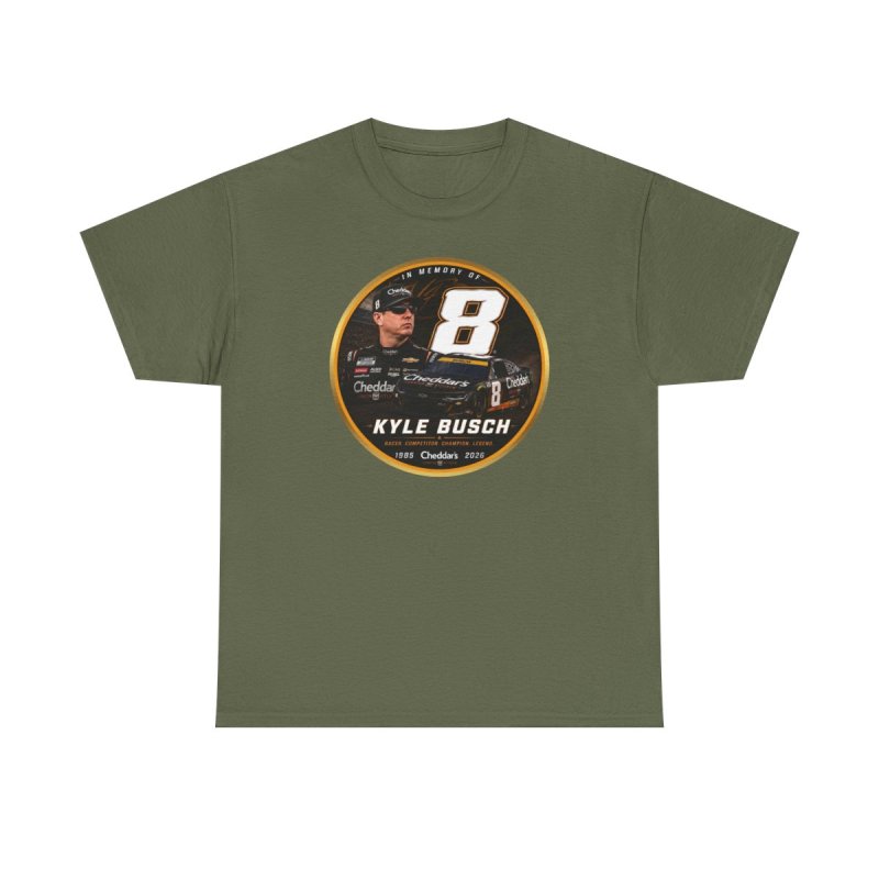 Kyle Busch Number 8 Tribute | Vintage Commemorative Stock Car Racing Graphic T-Shirt