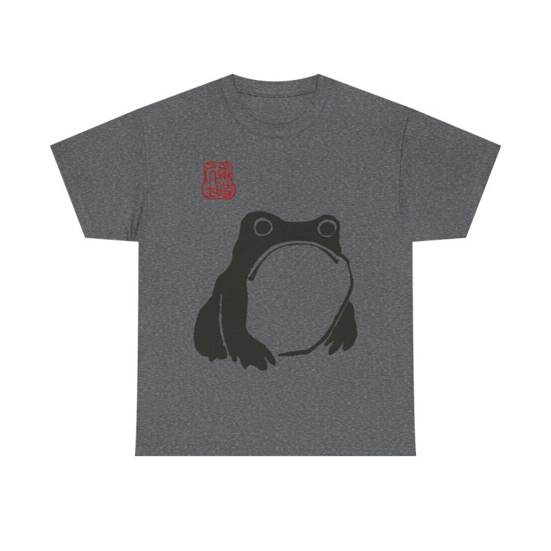 Matsumoto Hoji Frog T-Shirt | Vintage Japanese Woodblock Print Toad | Grumpy Frog Aesthetic Japanese Art Tee