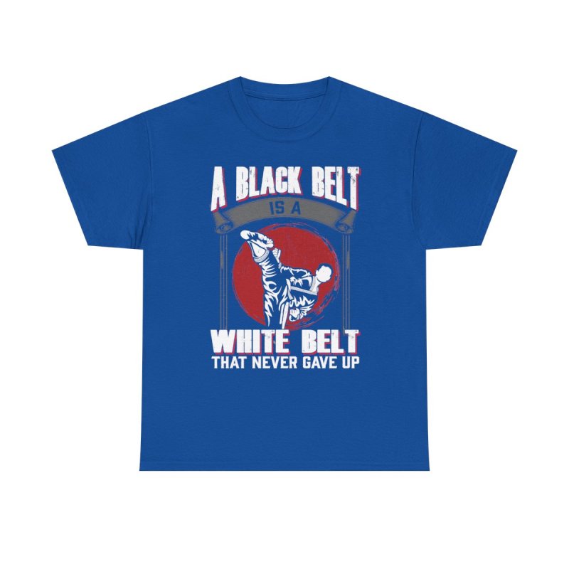 Black Belt Fighter T-Shirt | Karate Taekwondo Martial Arts Mastery Unisex Heavy Cotton Tee