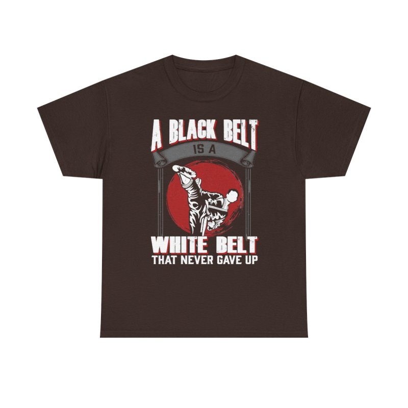 Black Belt Fighter T-Shirt | Karate Taekwondo Martial Arts Mastery Unisex Heavy Cotton Tee