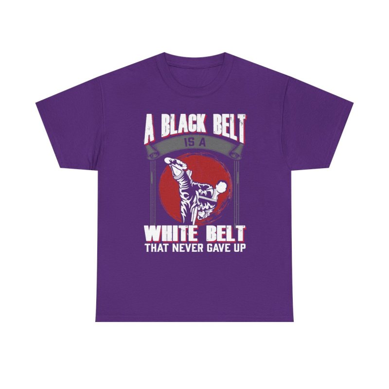 Black Belt Fighter T-Shirt | Karate Taekwondo Martial Arts Mastery Unisex Heavy Cotton Tee