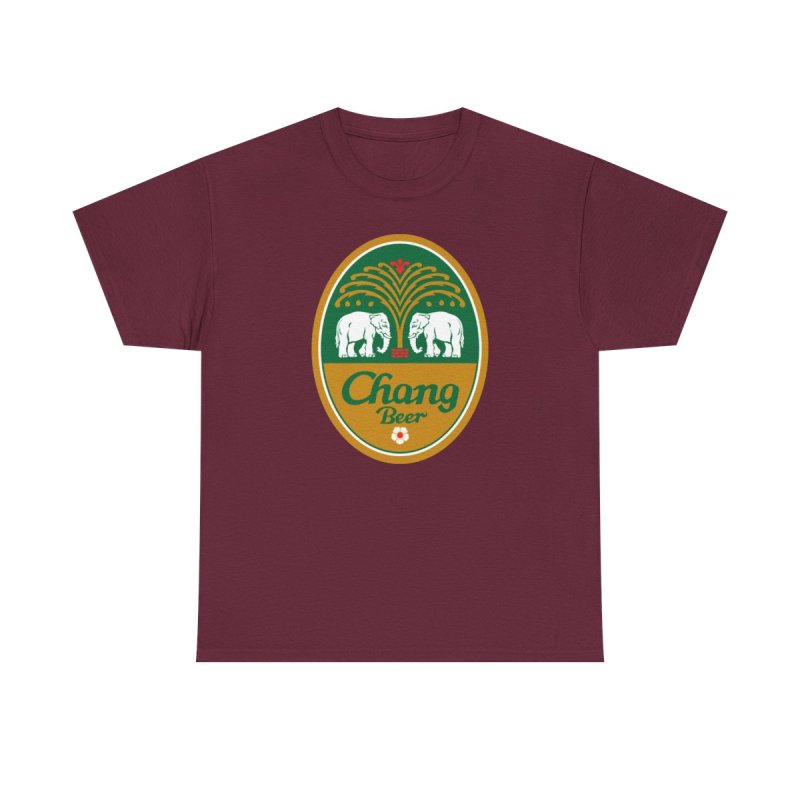 Chang Beer Thailand T-Shirt | Iconic Elephant Logo Graphic Tee | Thai Lager Souvenir Shirt