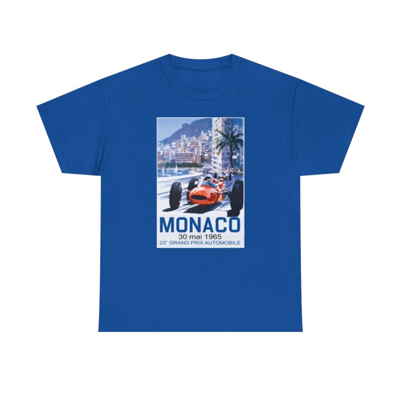 Monaco F1 1965 | Vintage Grand Prix Racing Poster Tee | Classic 1960s Motorsport T-Shirt