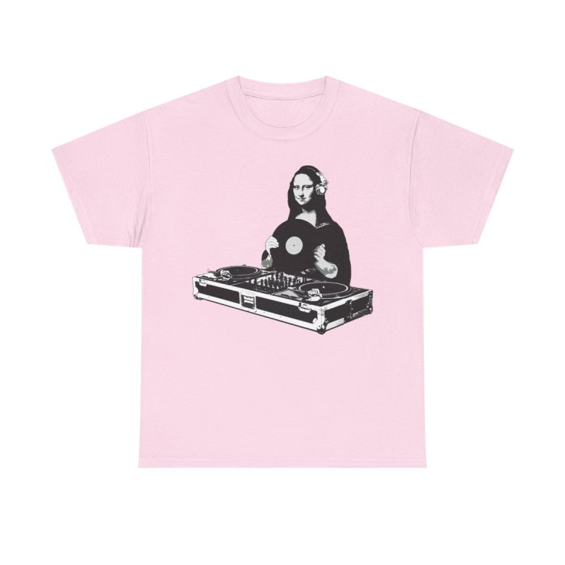 DJ Mona Lisa Funny Renaissance Art Parody Tee | Music Producer Shirt