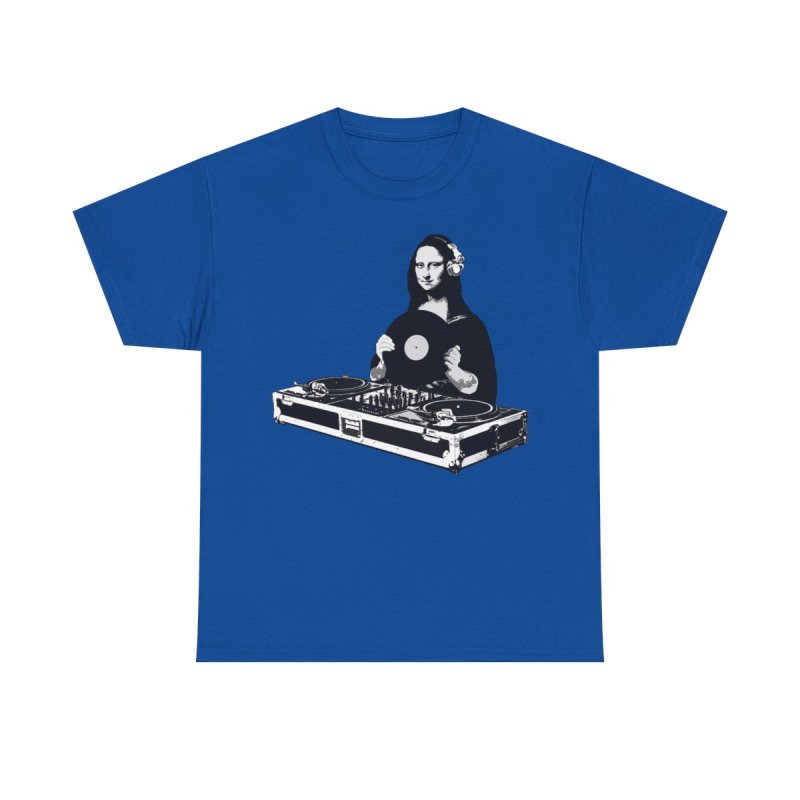 DJ Mona Lisa Funny Renaissance Art Parody Tee | Music Producer Shirt