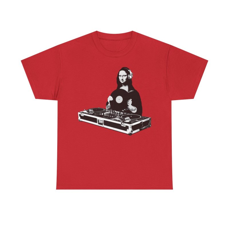 DJ Mona Lisa Funny Renaissance Art Parody Tee | Music Producer Shirt