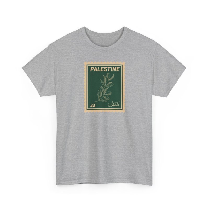 Palestine Stamp T-Shirt | Vintage Olive Branch Palestinian Heritage & History Shirt