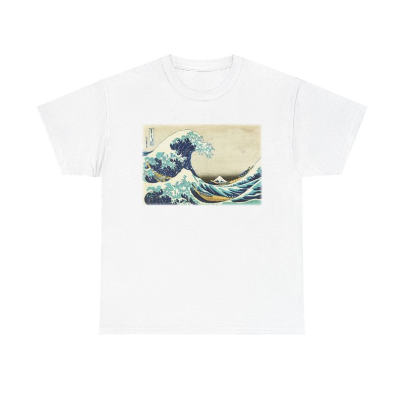 The Great Wave Off Kanagawa T-Shirt | Hokusai Classic Japanese Art Unisex Heavy Cotton Tee