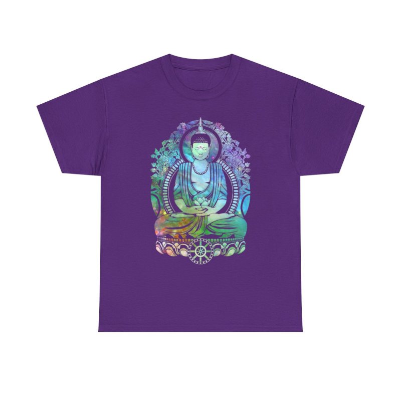 Gautama Buddha T-Shirt | Galaxy Nebula Spiritual Graphic Tee | Zen Meditation Cosmic Art Shirt