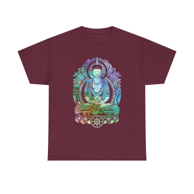 Gautama Buddha T-Shirt | Galaxy Nebula Spiritual Graphic Tee | Zen Meditation Cosmic Art Shirt