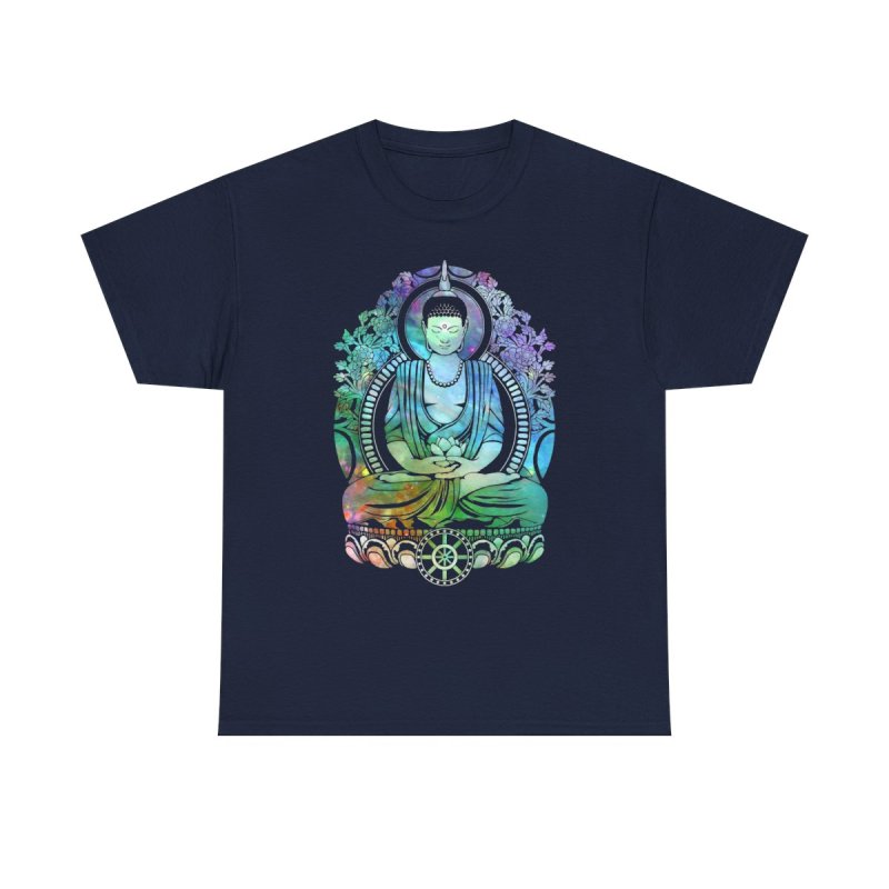 Gautama Buddha T-Shirt | Galaxy Nebula Spiritual Graphic Tee | Zen Meditation Cosmic Art Shirt