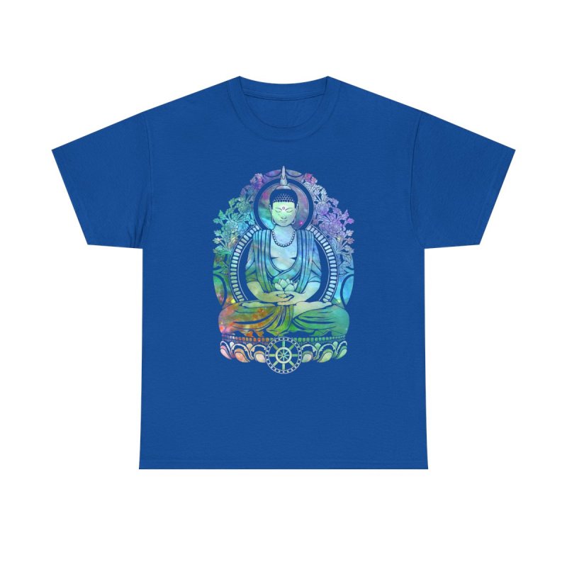 Gautama Buddha T-Shirt | Galaxy Nebula Spiritual Graphic Tee | Zen Meditation Cosmic Art Shirt