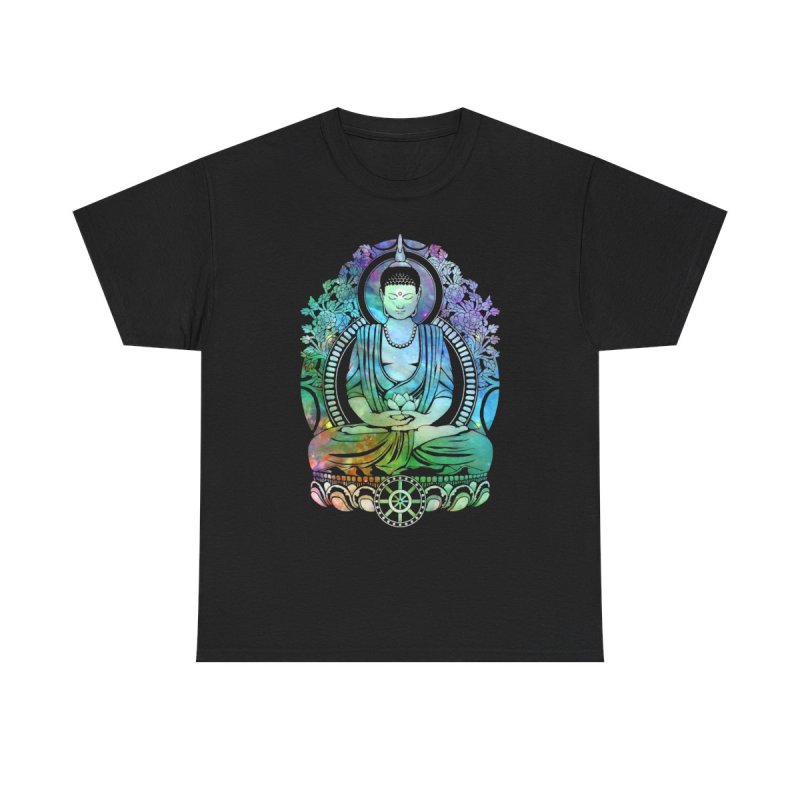 Gautama Buddha T-Shirt | Galaxy Nebula Spiritual Graphic Tee | Zen Meditation Cosmic Art Shirt