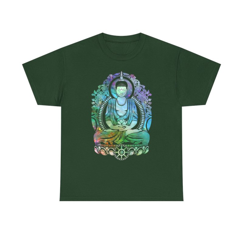 Gautama Buddha T-Shirt | Galaxy Nebula Spiritual Graphic Tee | Zen Meditation Cosmic Art Shirt