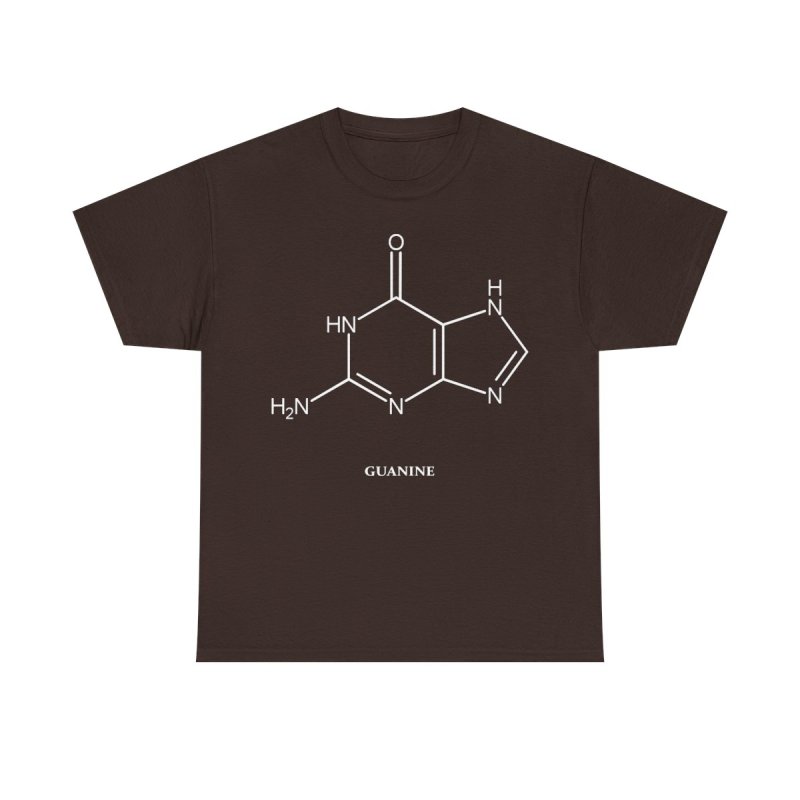 DNA Guanine Molecule T-Shirt | Genetics Science Graphic Tee | Biochemistry Structural Formula Shirt