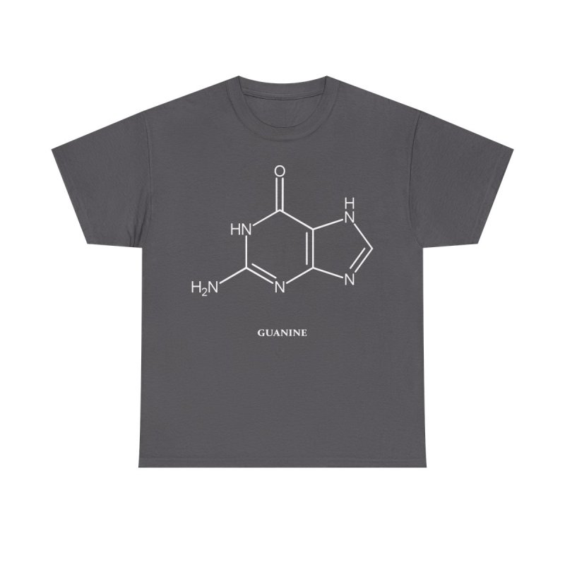 DNA Guanine Molecule T-Shirt | Genetics Science Graphic Tee | Biochemistry Structural Formula Shirt