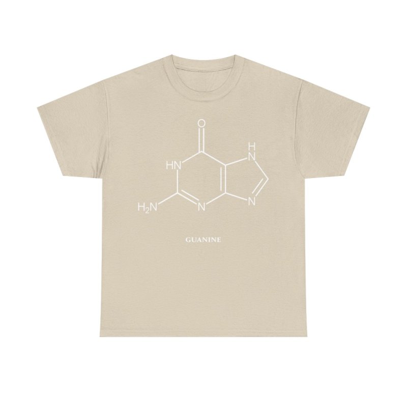 DNA Guanine Molecule T-Shirt | Genetics Science Graphic Tee | Biochemistry Structural Formula Shirt