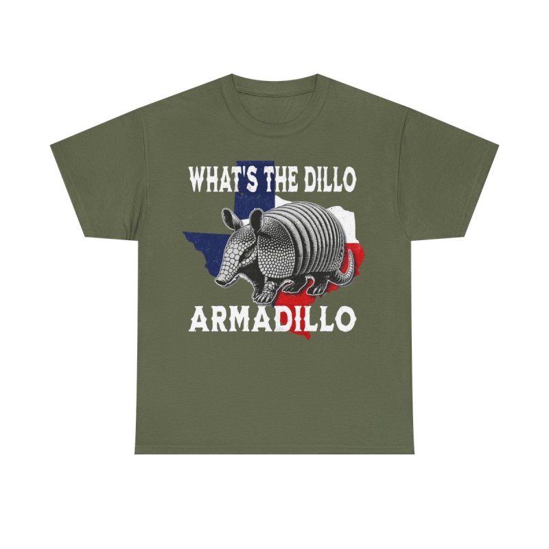 What's The Dillo Armadillo T-Shirt | Texas State Pride Graphic Tee | Funny Southern Pun Shirt