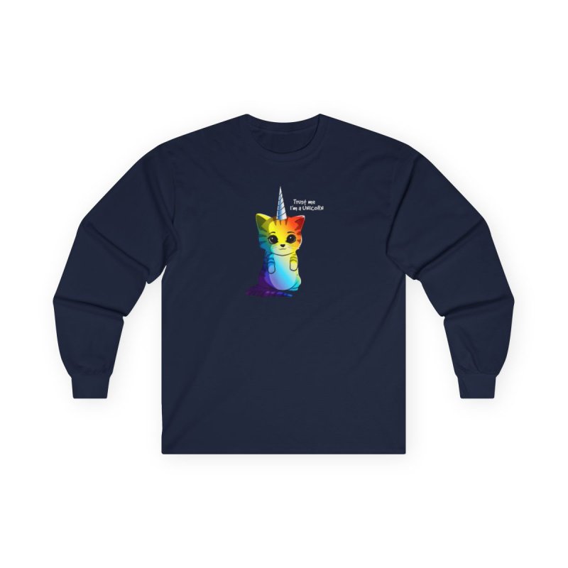 Rainbow Unicorn Cat Graphic Tee | Meowgical Kitten Fantasy Shirt