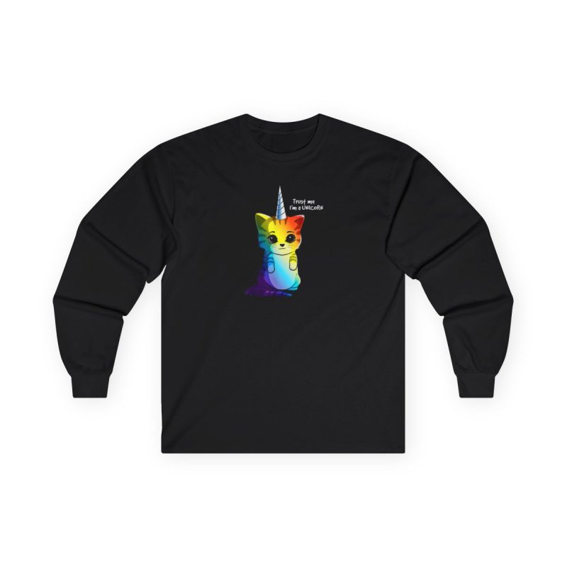 Rainbow Unicorn Cat Graphic Tee | Meowgical Kitten Fantasy Shirt