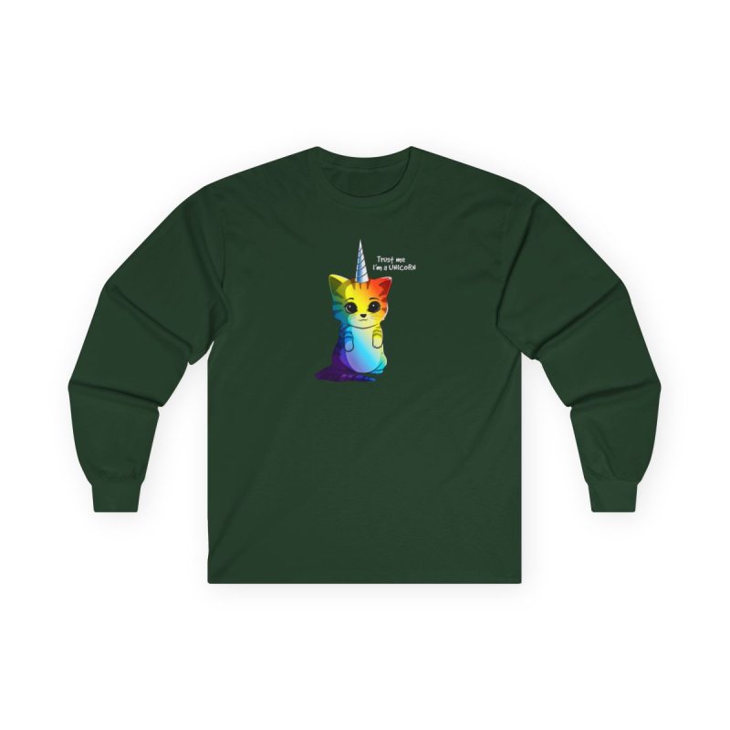 Rainbow Unicorn Cat Graphic Tee | Meowgical Kitten Fantasy Shirt