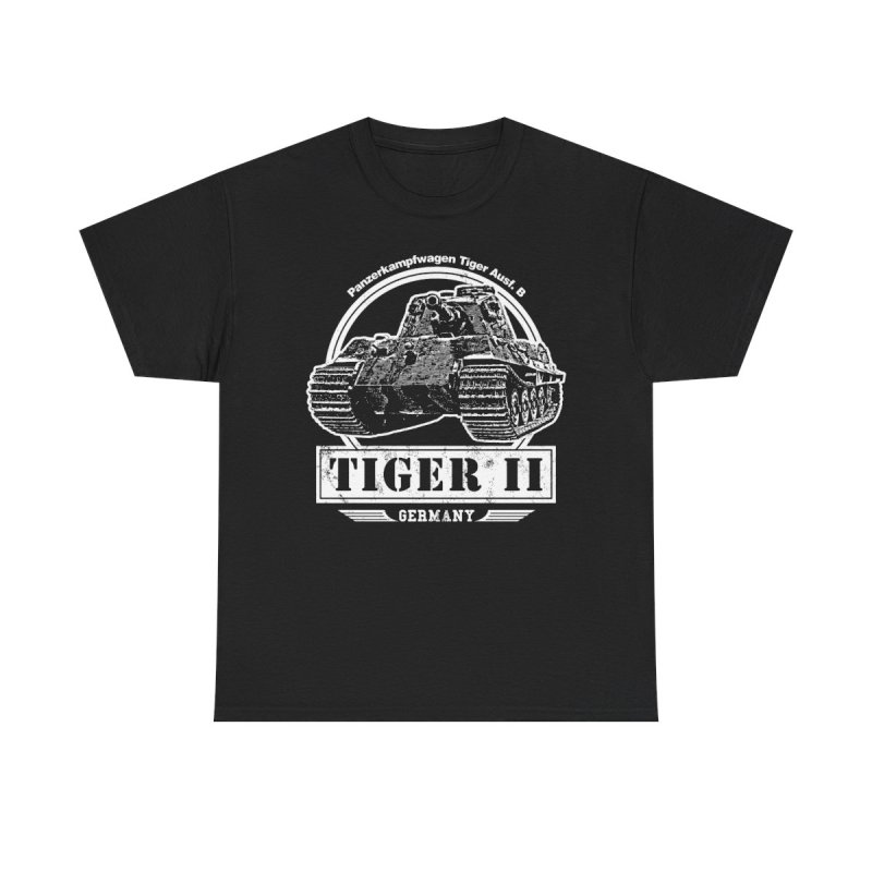 Tiger II King Tiger T-Shirt | WWII German Heavy Tank | Panzerkampfwagen Tiger Ausf. B Graphic Shirt | World War II History Buff Gift