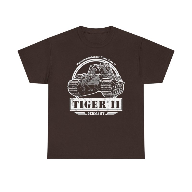 Tiger II King Tiger T-Shirt | WWII German Heavy Tank | Panzerkampfwagen Tiger Ausf. B Graphic Shirt | World War II History Buff Gift