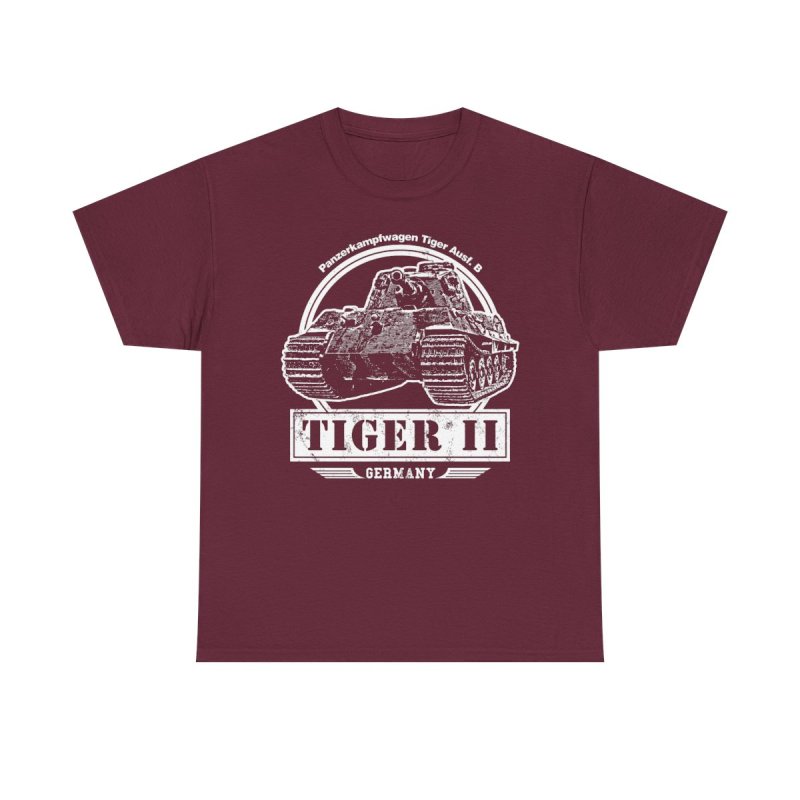 Tiger II King Tiger T-Shirt | WWII German Heavy Tank | Panzerkampfwagen Tiger Ausf. B Graphic Shirt | World War II History Buff Gift