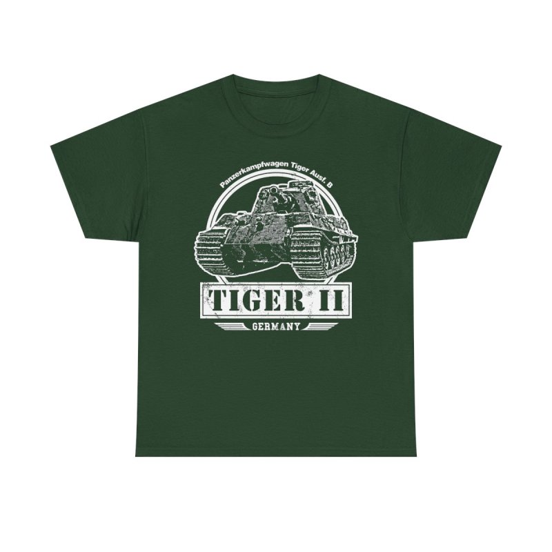 Tiger II King Tiger T-Shirt | WWII German Heavy Tank | Panzerkampfwagen Tiger Ausf. B Graphic Shirt | World War II History Buff Gift
