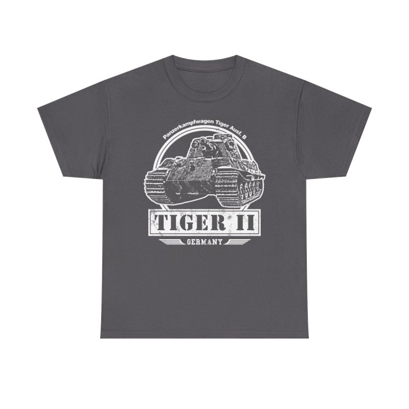Tiger II King Tiger T-Shirt | WWII German Heavy Tank | Panzerkampfwagen Tiger Ausf. B Graphic Shirt | World War II History Buff Gift