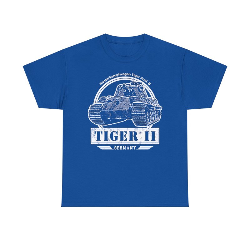 Tiger II King Tiger T-Shirt | WWII German Heavy Tank | Panzerkampfwagen Tiger Ausf. B Graphic Shirt | World War II History Buff Gift
