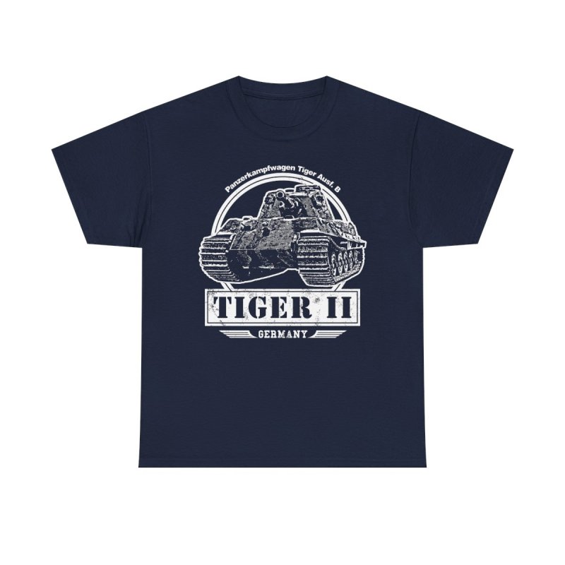 Tiger II King Tiger T-Shirt | WWII German Heavy Tank | Panzerkampfwagen Tiger Ausf. B Graphic Shirt | World War II History Buff Gift
