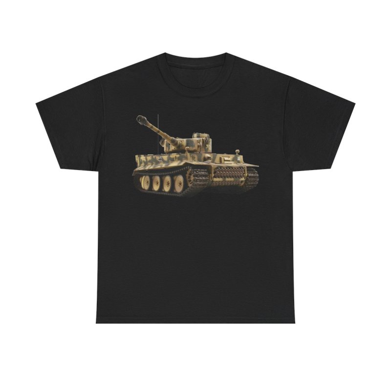 Tiger I Tank T-Shirt | WWII German Panzer Heavy Cotton Tee | World War II History