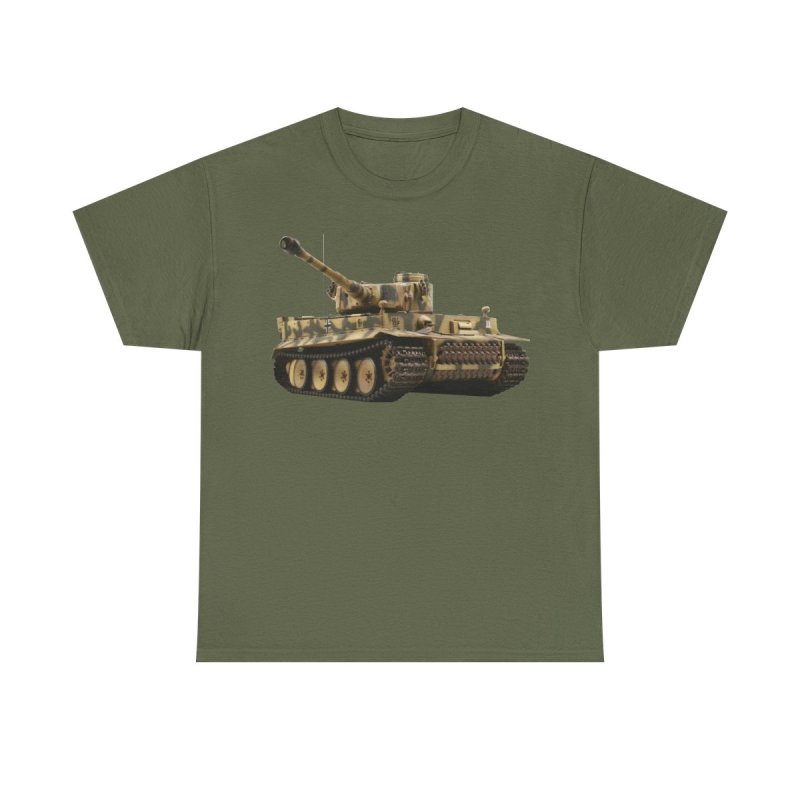 Tiger I Tank T-Shirt | WWII German Panzer Heavy Cotton Tee | World War II History