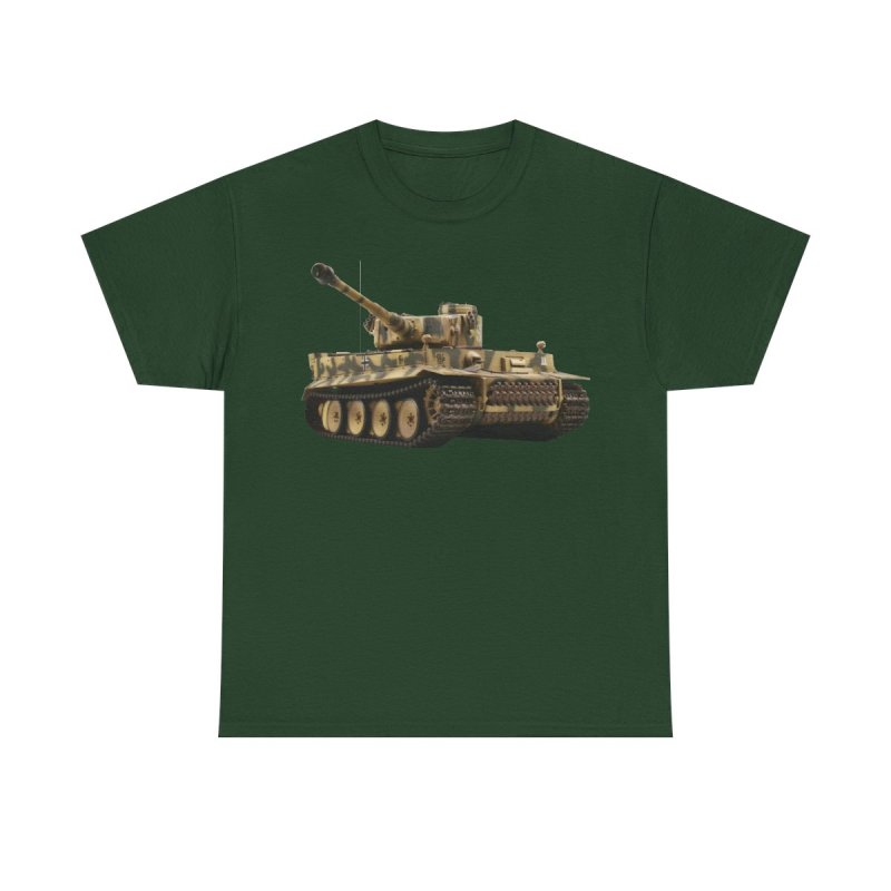 Tiger I Tank T-Shirt | WWII German Panzer Heavy Cotton Tee | World War II History