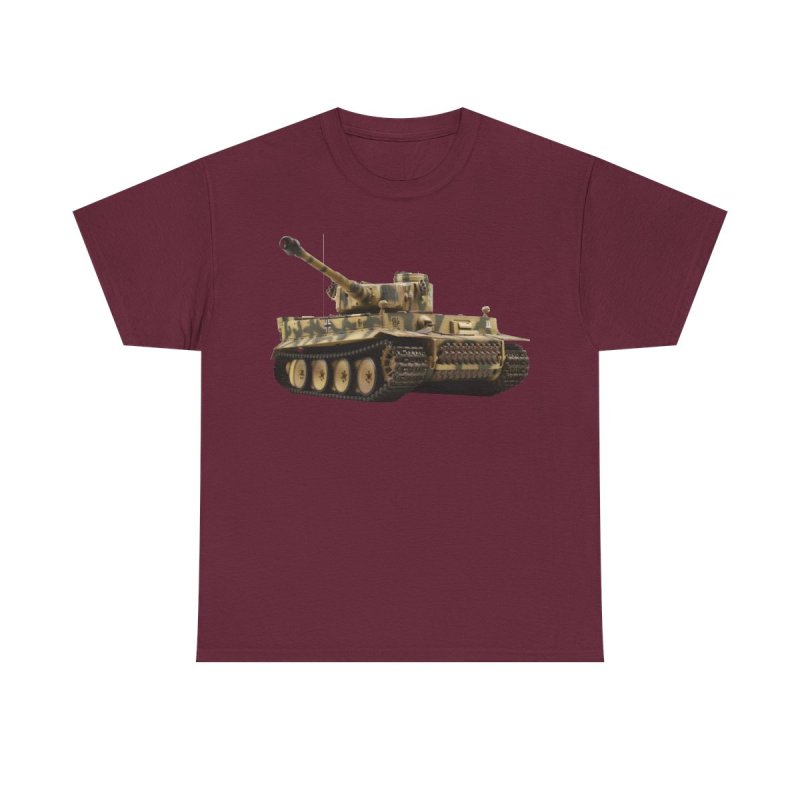 Tiger I Tank T-Shirt | WWII German Panzer Heavy Cotton Tee | World War II History