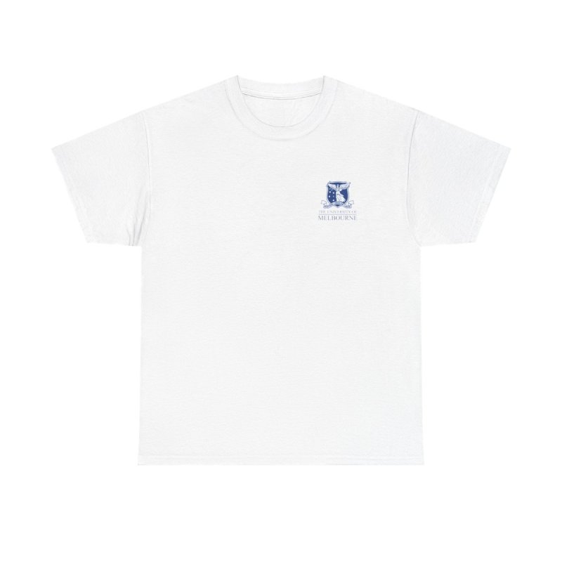 University of Melbourne | Minimalist Unimelb Crest Graphic Tee | Academic Alumni & Student Pocket Logo Shirt