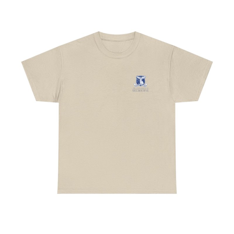 University of Melbourne | Minimalist Unimelb Crest Graphic Tee | Academic Alumni & Student Pocket Logo Shirt