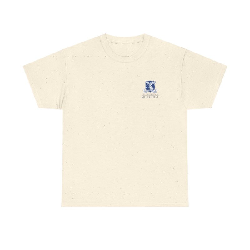 University of Melbourne | Minimalist Unimelb Crest Graphic Tee | Academic Alumni & Student Pocket Logo Shirt