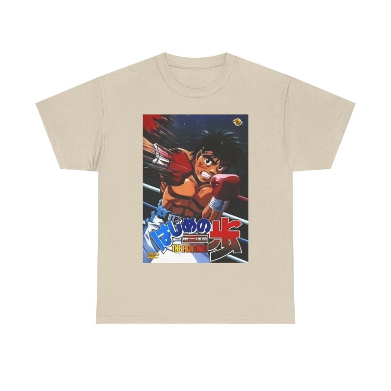 Hajime No Ippo Fighting Spirit T-Shirt | Makunouchi Ippo Boxing Anime Heavy Cotton Tee