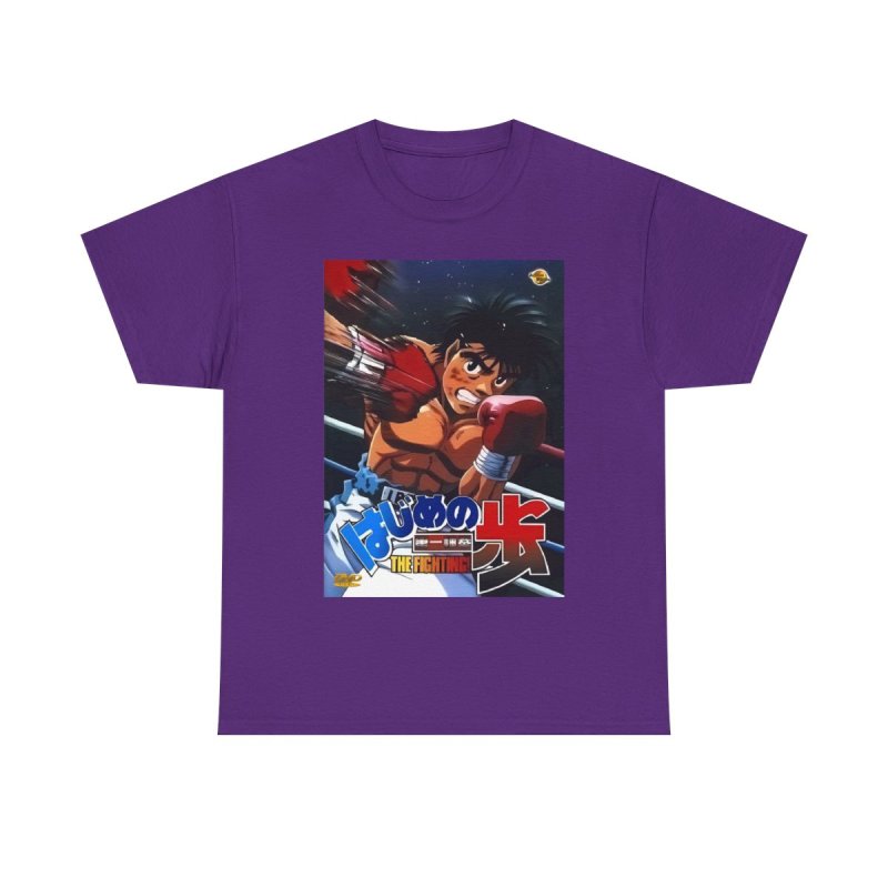 Hajime No Ippo Fighting Spirit T-Shirt | Makunouchi Ippo Boxing Anime Heavy Cotton Tee