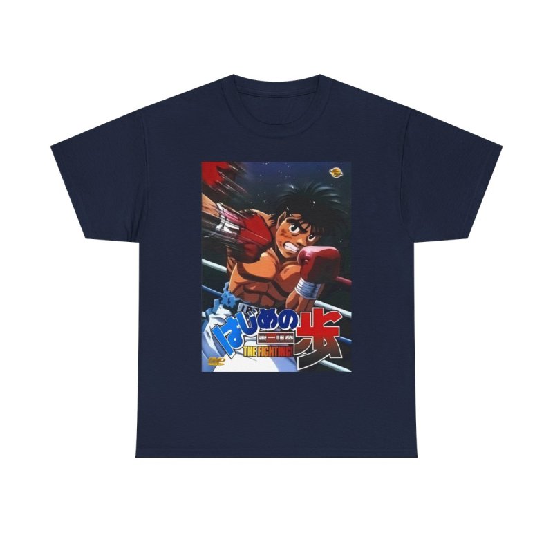 Hajime No Ippo Fighting Spirit T-Shirt | Makunouchi Ippo Boxing Anime Heavy Cotton Tee