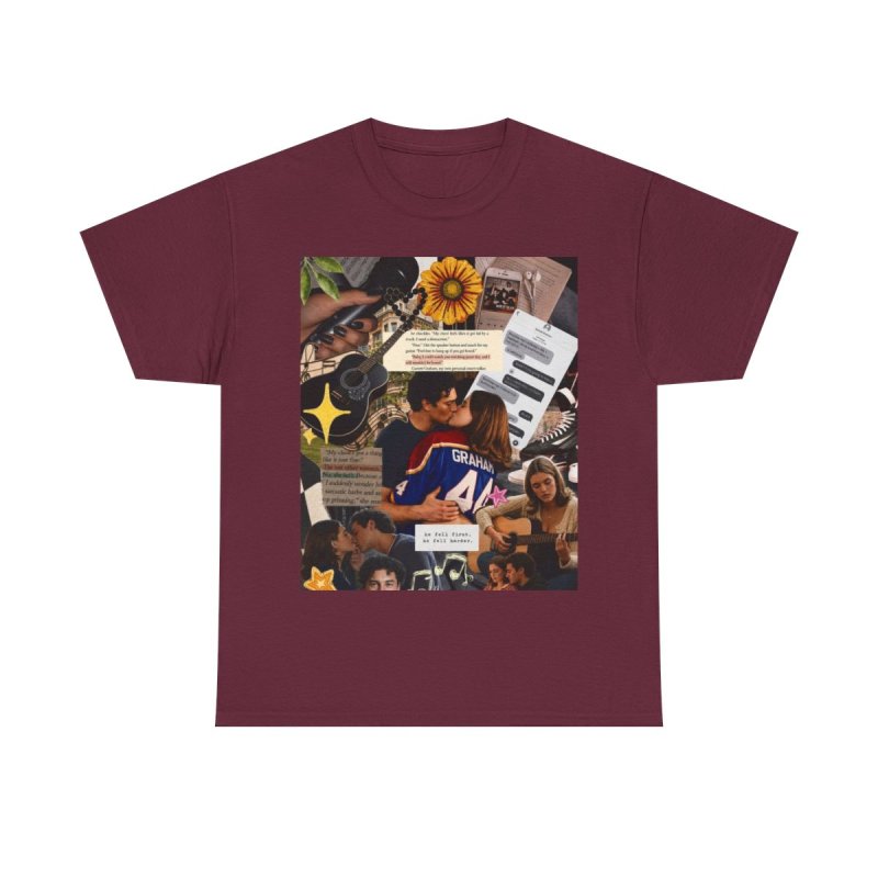 Fictional Moodboard | Graham 44 Aesthetic Collage Merch T-Shirt | Garrett Graham Romance Reader Moodboard Gift