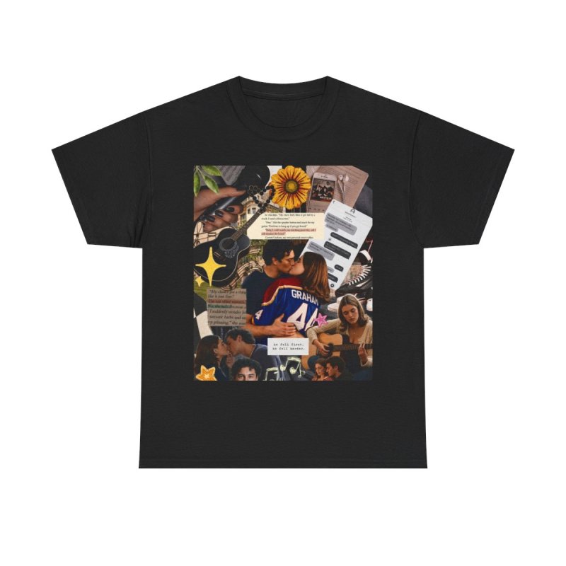 Fictional Moodboard | Graham 44 Aesthetic Collage Merch T-Shirt | Garrett Graham Romance Reader Moodboard Gift