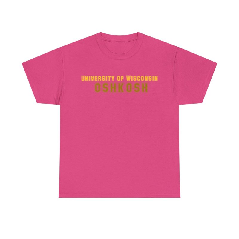 University of Wisconsin Oshkosh T-Shirt | UW Oshkosh Titans Collegiate Tee | UWO Varsity Gold Typography Unisex Shirt