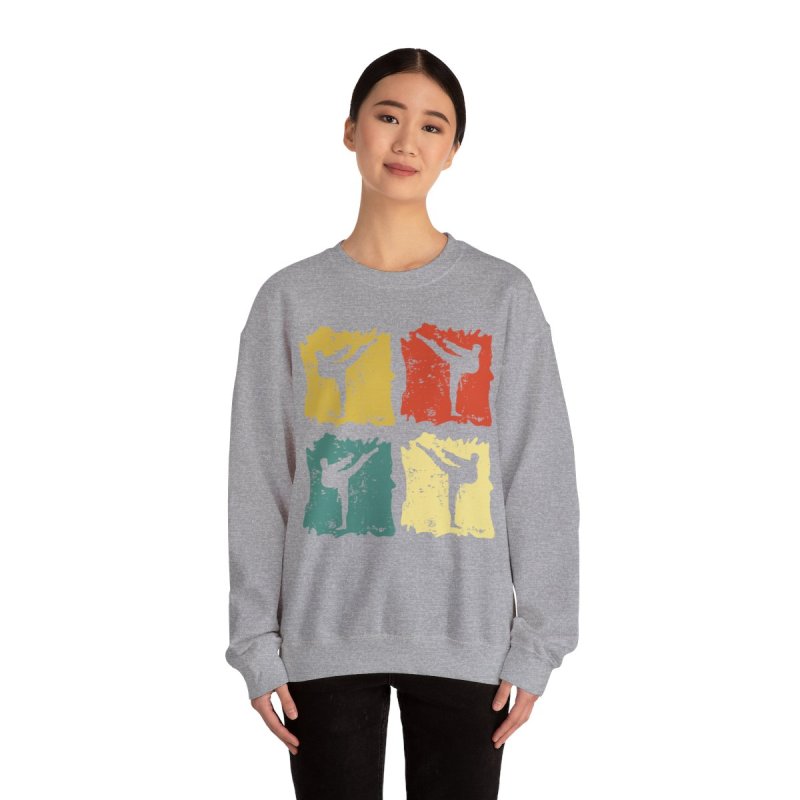 Ristorante da Valenti Team Sweatshirt | Taekwondo Fighter Silhouette Crewneck