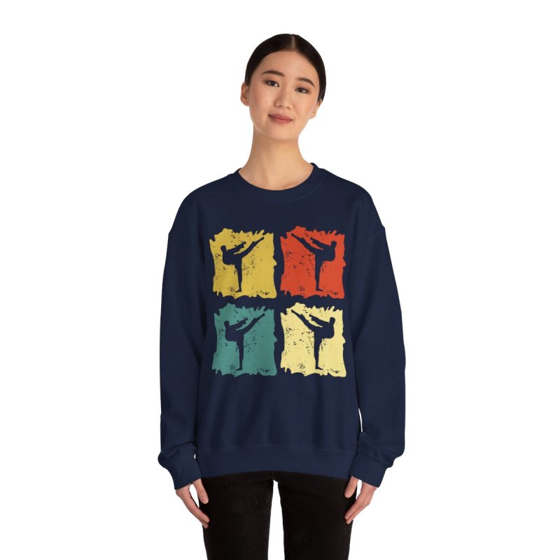 Ristorante da Valenti Team Sweatshirt | Taekwondo Fighter Silhouette Crewneck