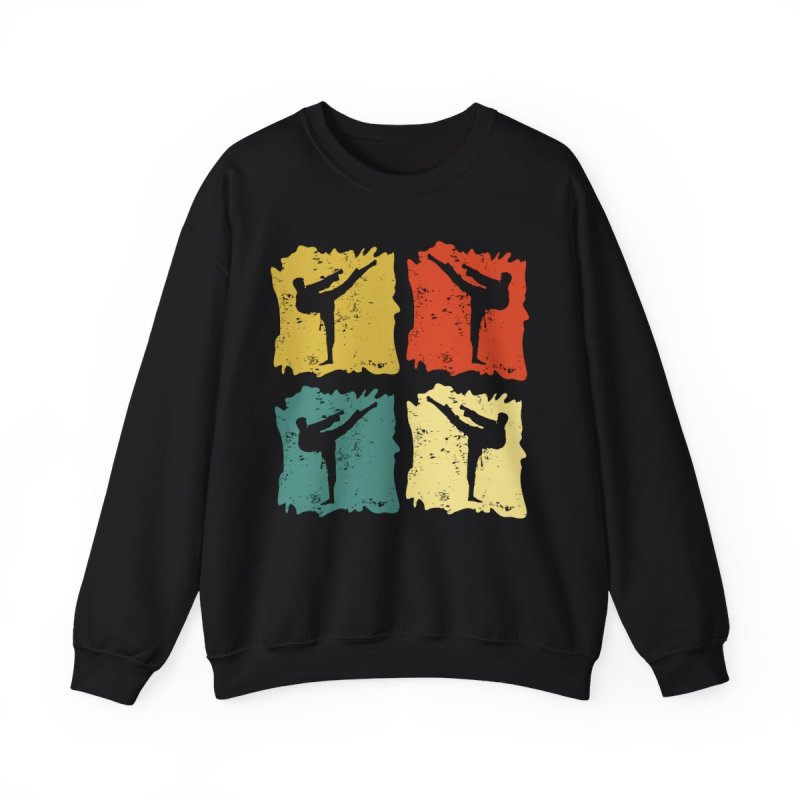 Ristorante da Valenti Team Sweatshirt | Taekwondo Fighter Silhouette Crewneck