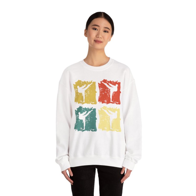 Ristorante da Valenti Team Sweatshirt | Taekwondo Fighter Silhouette Crewneck