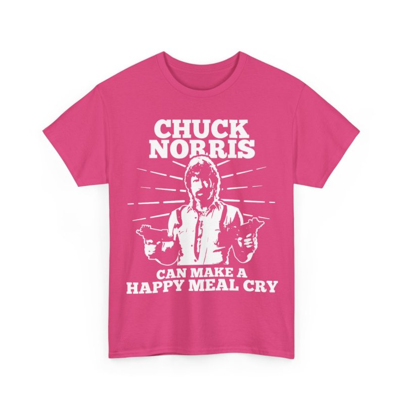 Chuck Norris "Can Make a Happy Meal Cry" T-Shirt | Funny Action Hero | Legendary Meme Humor Shirt